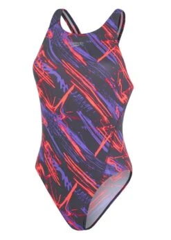 Speedo Allover Recordbreaker Swimsuit - USA Charcoal/ Ultraviolet/ Phoenix Red -Speedo Store tumbnail 4b7cebb7 fa07 49e2 8741 935768a49715