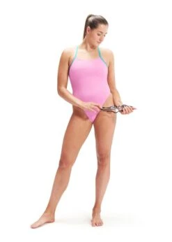 Speedo Solid Tie Back Swimsuit - Candy Vibe/Fluo Arctic -Speedo Store tumbnail 4cb856ea 7d3c 47df 85a8 003b5835eff2