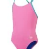 Speedo Girls Solid Lane Line Back Swimsuit - Candy Vibe/Fluo Arctic -Speedo Store tumbnail 4e251988 2b30 41ca 9411 c8f107f7633d