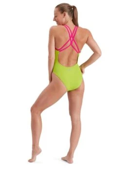 Speedo Solid Starback Swimsuit - Atomic Lime/ Electric Pink -Speedo Store tumbnail 4ecef6e6 d635 40c1 99fc d60623f68231