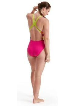 Speedo Placement Powerback Swimsuit - Pink/ Lime/ Salso/ Black -Speedo Store tumbnail 4eee2bd9 3488 4c25 bcb2 495900a8a4fd