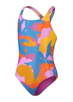 Speedo Girls Printed Medalist Swimsuit - Baja Blue/ Mango/Twilight Mauve/Carrot Cake/Neon Violet -Speedo Store tumbnail 505d659c 65e9 4211 bee8 c4683ed92860