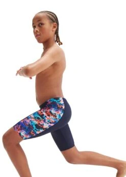 Speedo Boys Allover Panel Jammer -True Navy/True Cobalt/Volcanic Orange/Hypersonic Blue -Speedo Store tumbnail 53e1e595 a832 489e b4bd b31655410a59