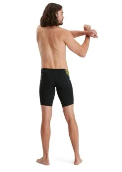 Speedo Allover Digital V-Cut Jammer - Black/ Lime/ Salso/ Adriatic