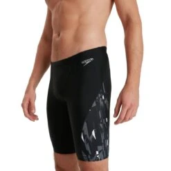 Speedo Allover V-Cut Jammer - Black/ Charcoal/ White -Speedo Store tumbnail 595ba697 7885 4392 b683 aca8e726d3f4