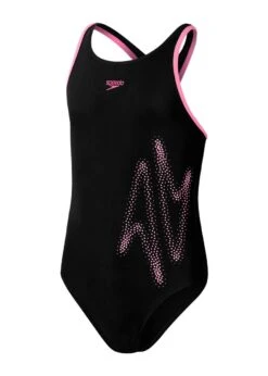 Speedo Girl's HyperBoom Placement Flyback Swimsuit - Black/ Taffy Pink -Speedo Store tumbnail 5d123cf7 8833 4415 910a 667e8b135c69