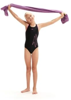 Speedo Girl's HyperBoom Placement Flyback Swimsuit - Black/ Taffy Pink -Speedo Store tumbnail 5d4c71e7 f6fa 4a78 9957 84039cae0295