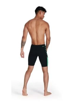 Speedo Boom Logo Splice Jammer - Black/ Fake Green