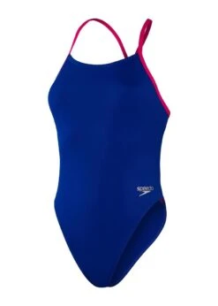 Speedo Solid Tie Back Swimsuit - Chroma Blue/ Electric Pink -Speedo Store tumbnail 6a04dc89 97de 48a8 ae51 84ce46d8129b