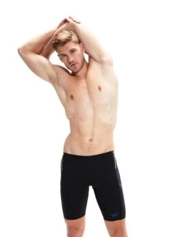 Speedo Tech Panel Jammer - Black/ Chroma Blue/ Spritz