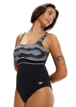 Speedo Shaping Contour Eclipse Printed Swimsuit - Black / White -Speedo Store tumbnail 6e07f62e 4473 4eee bddb 9d97def17f04