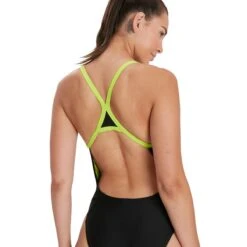 Speedo Boom Logo Turnback Swimsuit - Black/ Lime/ Pink 36 Speedo Boom Logo Turnback Swimsuit - Black/ Lime/ Pink -Speedo Store tumbnail 73e42d08 59e5 4983 a3be e044cb615a90