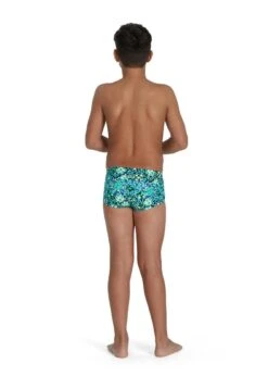 Speedo Boy's Pond Life 13cm Brief - Green/ Adriaic/ Yellow/ Blue/ Black