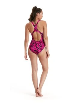 Speedo Boom Logo Allover Medalist Swimsuit - Black/ Electric Pink -Speedo Store tumbnail 756863ca c055 4a26 8c0f 58b409fac4a3