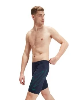Speedo Hyper Boom Placement Jammer - True Navy/Jungle Green