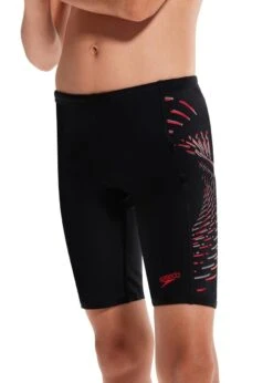 Speedo Boy's Plastisol Placement Jammer - Black/ Fed Red/ Dapple Grey -Speedo Store tumbnail 76cdac52 73f3 4e14 85f1 75ba4f858408