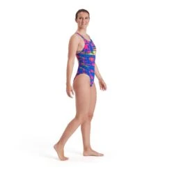 Speedo Allover Recordbreaker Swimsuit - Blue/ Pink/ Salso/ Yellow -Speedo Store tumbnail 7754ca64 ea28 4f24 b0c9 b8e3c36884cd
