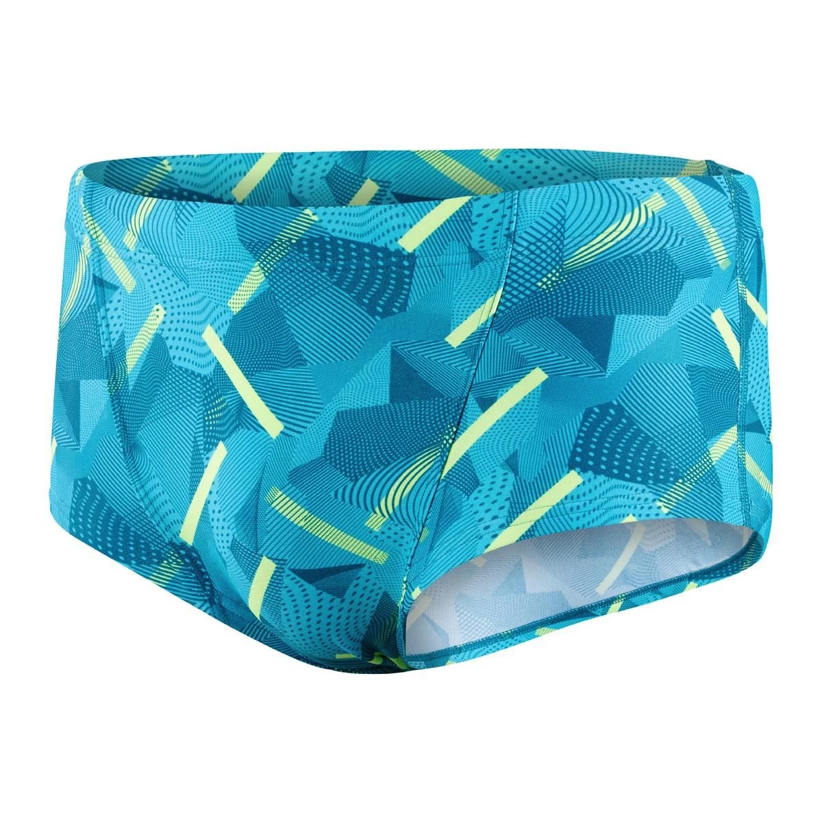 Speedo Geo Stripe 17CM Training Brief - Nordic Teal/ Adriatic/ Fluo Yellow 8 Speedo Geo Stripe 17CM Training Brief - Nordic Teal/ Adriatic/ Fluo Yellow - Image 6