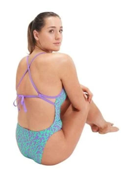 Speedo Allover Digital Tie Back Swimsuit - Coral Flow -Speedo Store tumbnail 7a856733 fc29 43b5 8add f25104217cd0