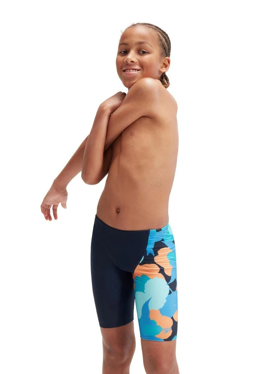 Speedo Boys Digital Allover V-Cut Jammer - True Navy/Baja Blue/ Apricot Jam/Mystic/Marine Blue 5 Speedo Boys Digital Allover V-Cut Jammer - True Navy/Baja Blue/ Apricot Jam/Mystic/Marine Blue - Image 3