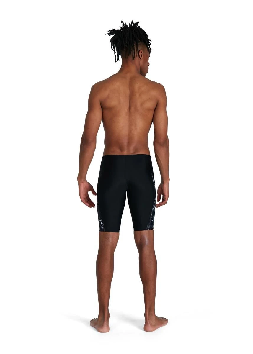 Speedo Allover V-Cut Jammer - Black/ USA Charcoal/ White 3 Speedo Allover V-Cut Jammer - Black/ USA Charcoal/ White