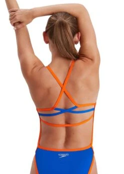 Speedo Fast Lane Placement Ribbonback Swimsuit - Blue Flame/ Salso/ Lime -Speedo Store tumbnail 81423d23 90b9 4a67 85ca a28c0800b2e1 1