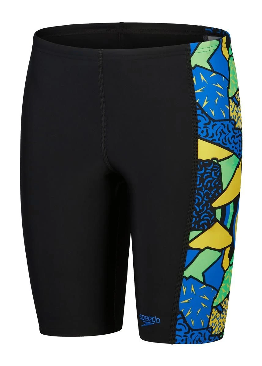 Speedo Boy's Digital Placement Jammer - Black/ Blue Flame/ Bright Yellow/ Fluo Green 7 Speedo Boy's Digital Placement Jammer - Black/ Blue Flame/ Bright Yellow/ Fluo Green - Image 5