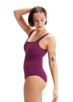 SPEEDO SHAPING CONTOURECLISPE 1 PIECE SWIMSUIT - BERRY COOL / TRUE NAVY