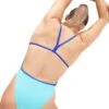Speedo Solid Vback Swimsuit - Fluo Arctic/True Cobalt