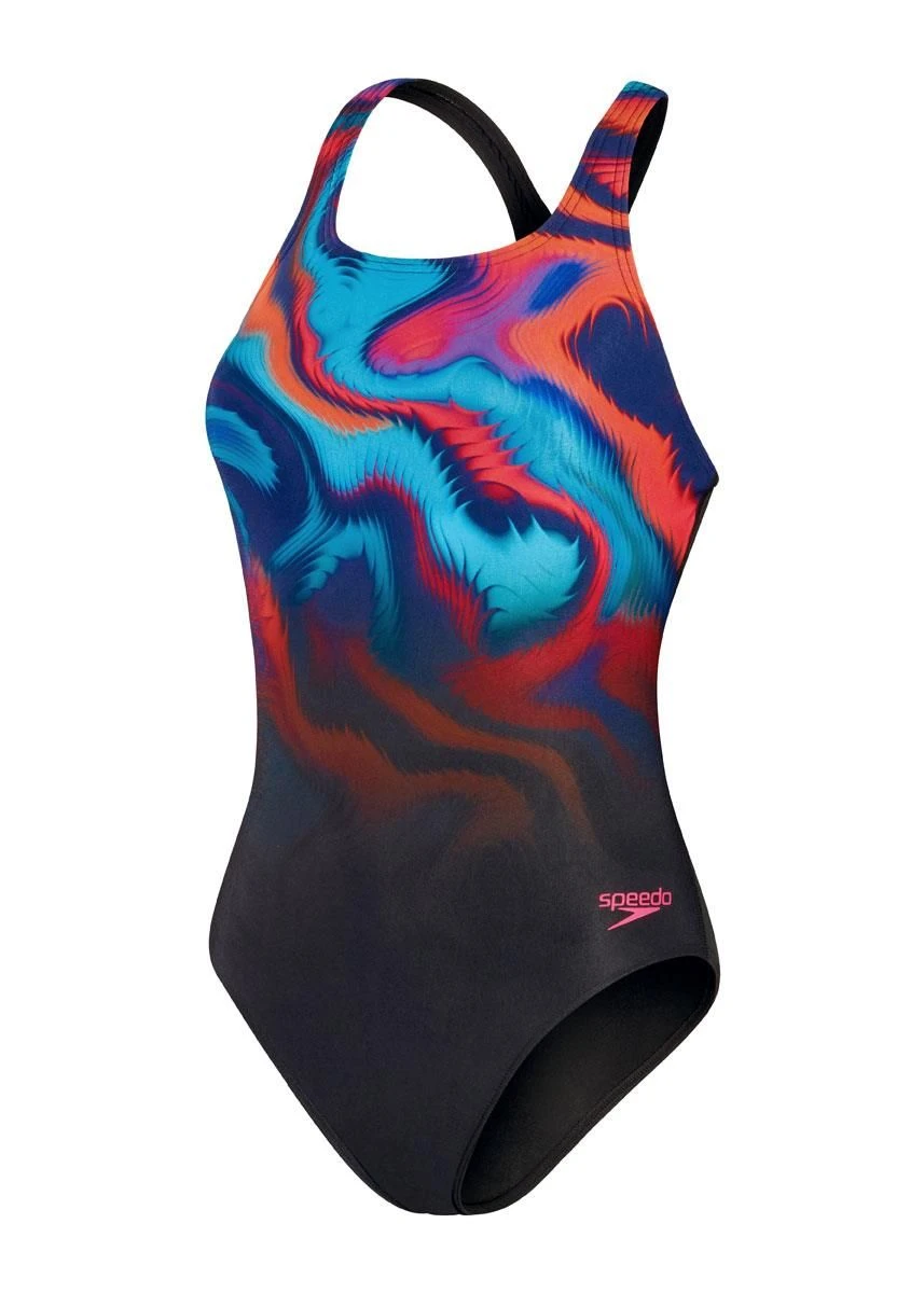SPEEDO DIGITAL PRINTED MEDALIST SWIMSUIT - BLACK / HYPERSONIC BLUE / VOLCANIC ORANGE / ELECTRIC PINK / TRUE COBALT 7 SPEEDO DIGITAL PRINTED MEDALIST SWIMSUIT - BLACK / HYPERSONIC BLUE / VOLCANIC ORANGE / ELECTRIC PINK / TRUE COBALT - Image 5