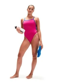 Speedo Solid Vback Swimsuit - Electric Pink/ Chroma Blue -Speedo Store tumbnail 87bb6da2 56e9 4c2c 9151 c4426a3cc714