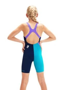 Speedo Fastskin Junior Endurance+ Kneeskin - True Navy/ Aquarium/ Miami Lilac
