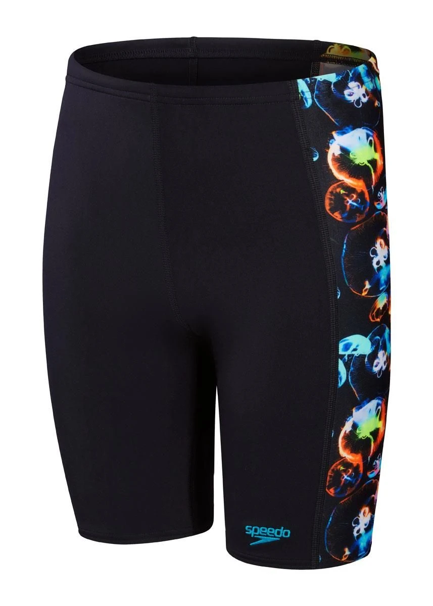 Speedo Boys Digital Panel Jammer - Black/Hypersonic Blue/Volcanic Orange/Lumo Green/Fluo Tiger 5 Speedo Boys Digital Panel Jammer - Black/Hypersonic Blue/Volcanic Orange/Lumo Green/Fluo Tiger - Image 3