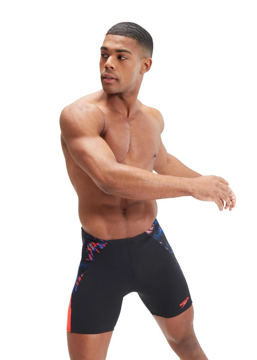 Speedo ECO END+ Splice Mid Jammer - Black/True Colbalt/Volcanic Orange/Hypersonic Blue 4 Speedo ECO END+ Splice Mid Jammer - Black/True Colbalt/Volcanic Orange/Hypersonic Blue - Image 2