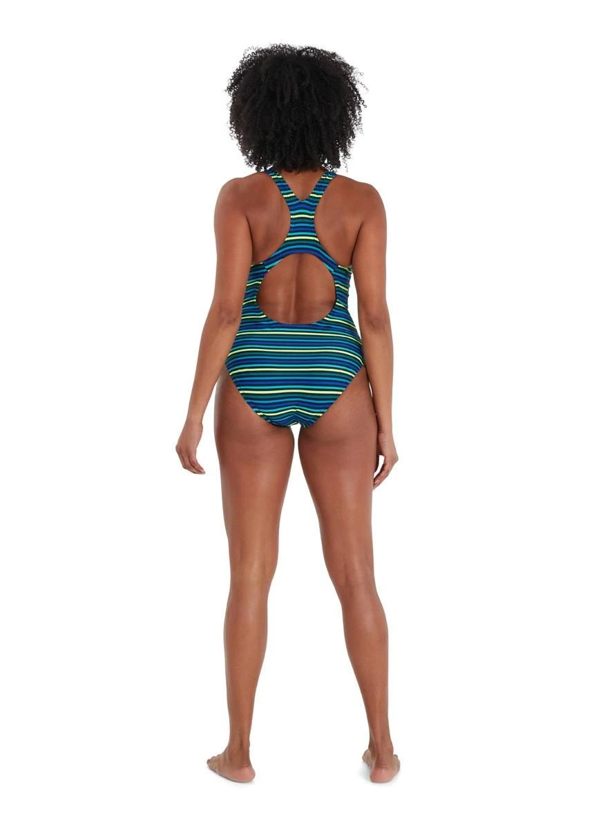 Speedo Printed Medalist Swimsuit - True Navy/Beautiful Blue/Hypersonic/Swell Green/Zest Green 3 Speedo Printed Medalist Swimsuit - True Navy/Beautiful Blue/Hypersonic/Swell Green/Zest Green