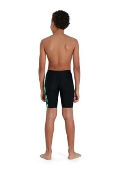 Speedo Boy's Hyper Boom Panel Jammer - Black/ Pool/ Bright Zest