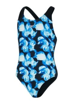 Speedo Girl's Allover Splashback Swimsuit - Black/ Blue -Speedo Store tumbnail 9dbc77dc 9203 41d8 b331 8741540b84b6