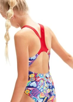 Speedo Girl's Digital Allover Splashback Swimsuit - Navy/ Red/ Blue/ Violet/ Yellow -Speedo Store tumbnail 9f83014e 129e 4c1d ac98 90ad0ba93920