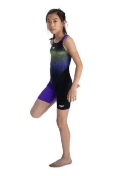 Speedo Girl's Fastskin Junior Endurance+ Openback Kneesuit - Black / Violet -Speedo Store tumbnail 9fdd0e7f 81bd 40d2 a6e8 20301411df31