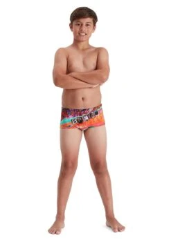 Speedo Boy's Glitche 13cm Brief - Black/ Salso/ White/ Tile -Speedo Store tumbnail a24830d5 3d78 4845 859c be4deeed5659