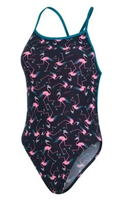 Speedo Flamingo Flare Allover Vback Swimsuit - Navy/ Pink -Speedo Store tumbnail a90b0ba8 e19c 4f1f bf71 21c3256967e9
