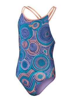 Speedo Girl's Allover Printed Twinstrap Swimsuit - Ammonite/ Soft Coral/ Miami Lilac/ Aquarium -Speedo Store tumbnail abc34b28 17e6 4f63 a5b2 0625a59b17ff