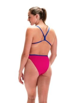 Speedo Solid Vback Swimsuit - Electric Pink/ Chroma Blue -Speedo Store tumbnail ae595e52 b8cb 4a10 99a1 4004e9528de1