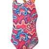 SPEEDO GIRLS ALLOVER SPLASHBACK SWIMSUIT - ELECTRIC PINK / COBALT POP /LEMON DRIZZLE / MARINE BLUE / VOLCANIC ORANGE