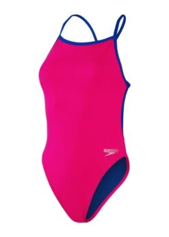 Speedo Solid Vback Swimsuit - Electric Pink/ Chroma Blue -Speedo Store tumbnail b19d9d57 f532 4bb9 94b1 385b66ba2832