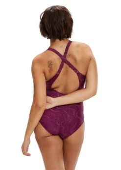 Speedo Lexi Printed Swimsuit - Deep Plum / Cherry / Cinder Rose -Speedo Store tumbnail b54611f7 57a6 498f 90b6 6aa9b489b3a2