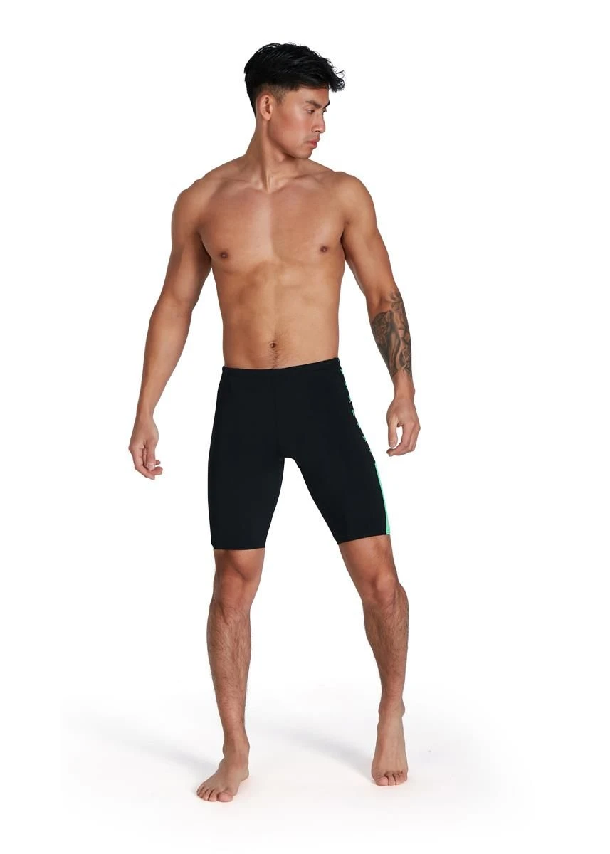 Speedo Boom Logo Splice Jammer - Black/ Fake Green 4 Speedo Boom Logo Splice Jammer - Black/ Fake Green - Image 2