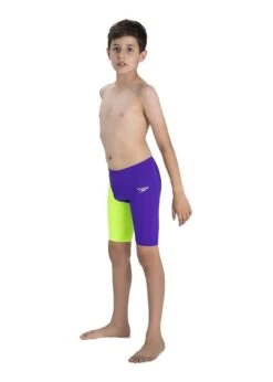 Speedo Boy's Fastskin Junior Endurance+ High Waisted Jammer - Violet / Fluo Yellow -Speedo Store tumbnail ca9ff209 6235 4148 88b6 e798b2cf40f5