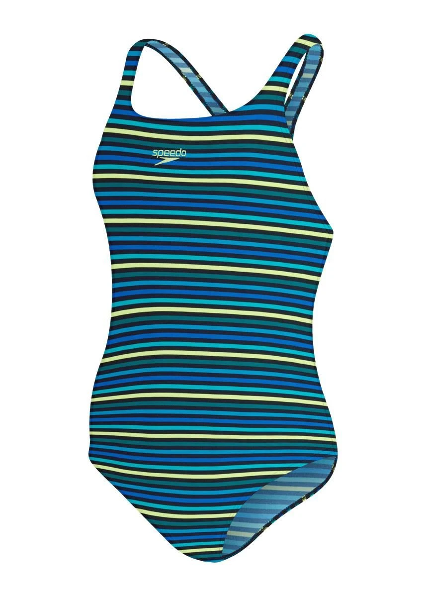 Speedo Printed Medalist Swimsuit - True Navy/Beautiful Blue/Hypersonic/Swell Green/Zest Green 5 Speedo Printed Medalist Swimsuit - True Navy/Beautiful Blue/Hypersonic/Swell Green/Zest Green - Image 3