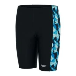 Speedo Boy's Allover Panel Jammer - Black/ Bondi Blue/ Mercurial Blue -Speedo Store tumbnail d4d84857 bc25 49c5 873e d2a66fa86682